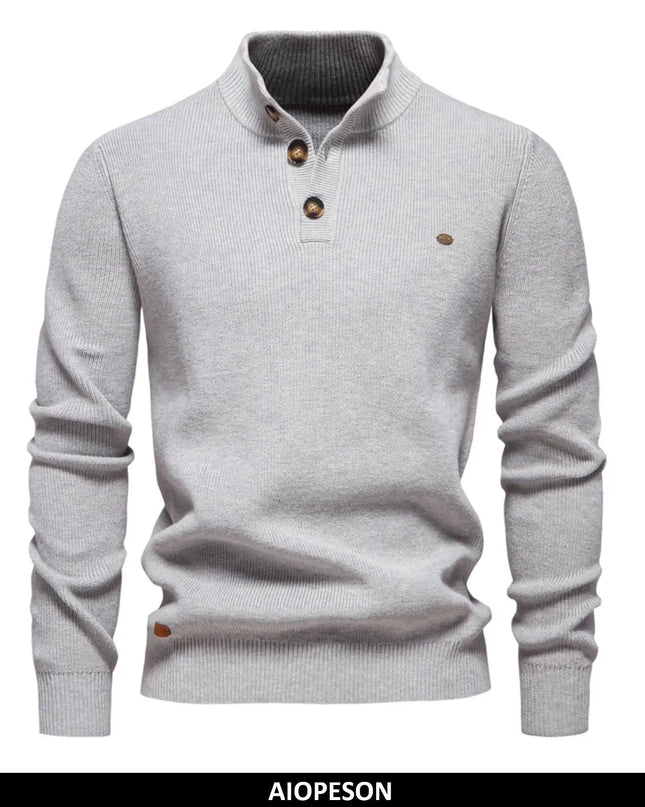 AIOPESON Men's Casual Knit Turtleneck Sweater - Autumn Winter Style