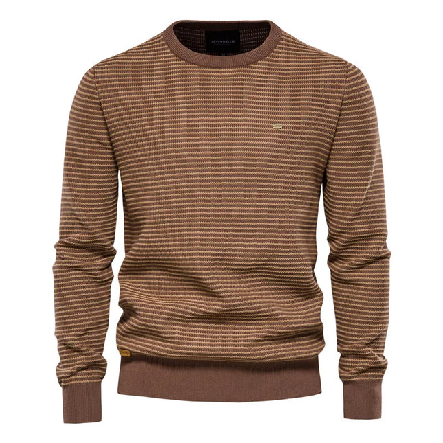 AIOPESON Men's Casual O-neck Sweater - High Quality Knitted Pullover