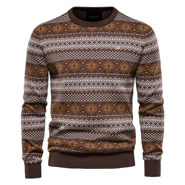 AIOPESON Men's Casual O-neck Sweater - High Quality Knitted Pullover