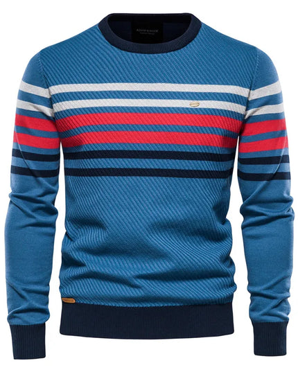 AIOPESON Men's Casual O-neck Sweater - High Quality Knitted Pullover