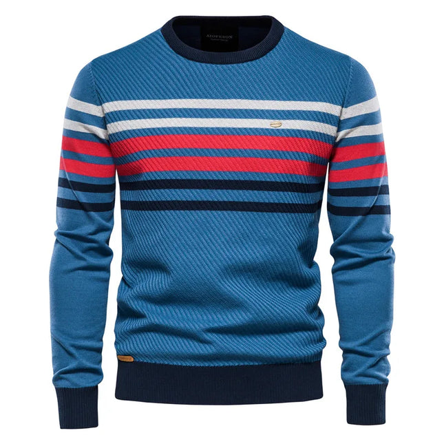 AIOPESON Men's Casual O-neck Sweater - High Quality Knitted Pullover