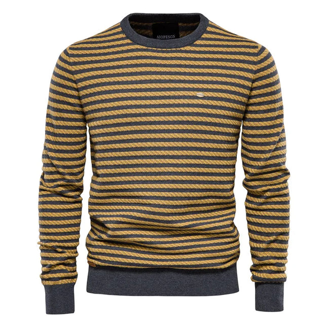 AIOPESON Men's Casual O-neck Sweater - High Quality Knitted Pullover