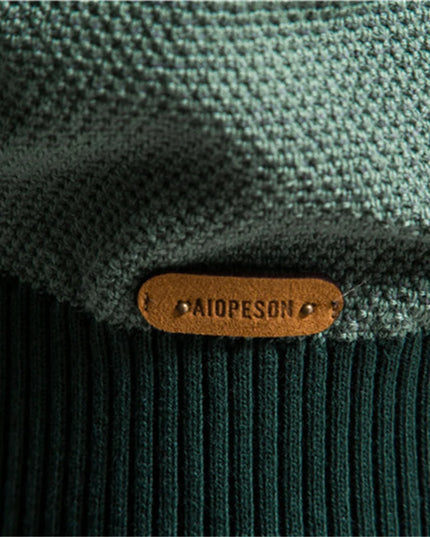 AIOPESON Men's Casual O-neck Sweater - High Quality Knitted Pullover