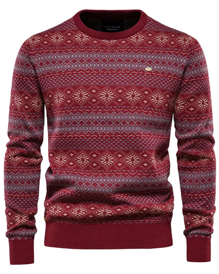 AIOPESON Men's Casual O-neck Sweater - High Quality Knitted Pullover