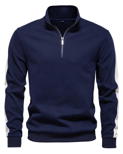 AIOPESON Men's Casual Quarter Zip Pullover - Lightweight Cotton-Blend