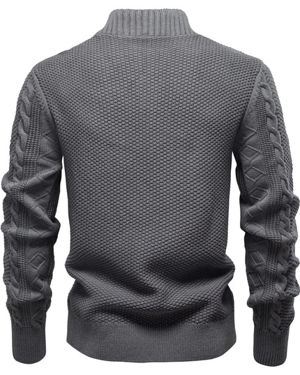AIOPESON Men's Classic Zip Up Jacket - Warm Cotton Solid Color