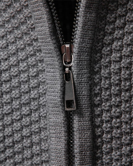 AIOPESON Men's Classic Zip Up Jacket - Warm Cotton Solid Color