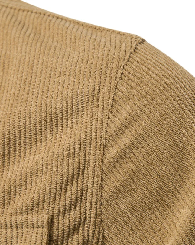 AIOPESON Men’s Corduroy Shirt - Solid Color Business Casual Design