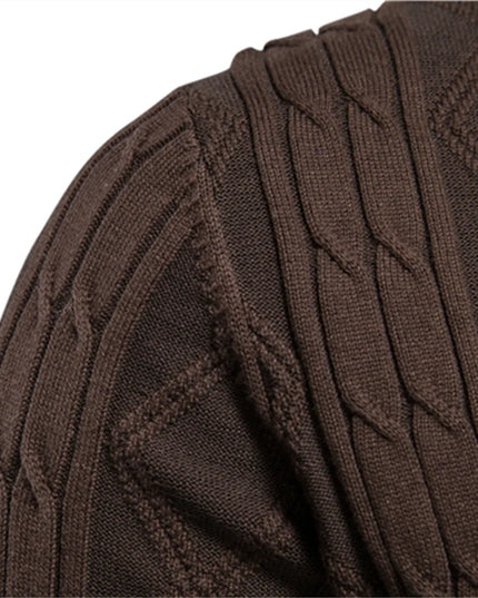 AIOPESON Men's Cotton Argyle Cardigan - Casual Solid Winter Sweater