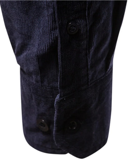 AIOPESON Men's Cotton Corduroy Shirt - Slim Fit Casual Fashion