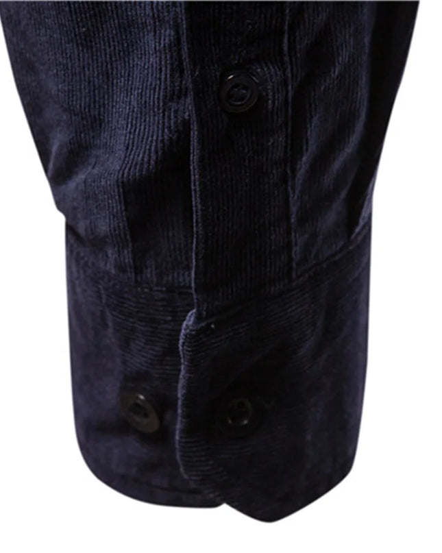 AIOPESON Men's Cotton Corduroy Shirt - Slim Fit Casual Fashion