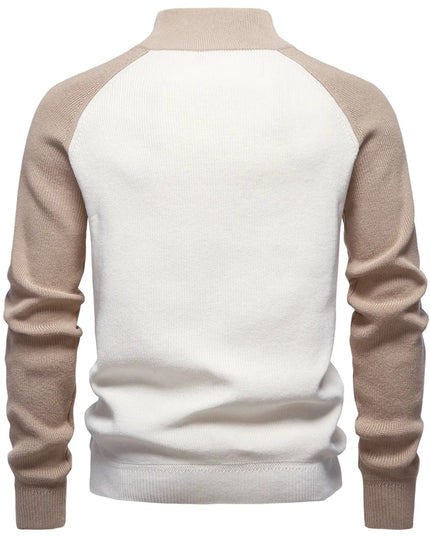 AIOPESON Men's Cotton Mock Neck Pullover - Warm Casual Sweater