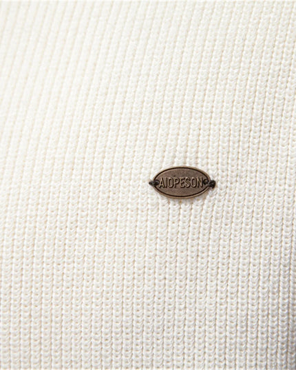 AIOPESON Men's Cotton Mock Neck Pullover - Warm Casual Sweater