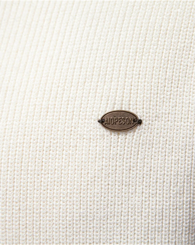 AIOPESON Men's Cotton Mock Neck Pullover - Warm Casual Sweater