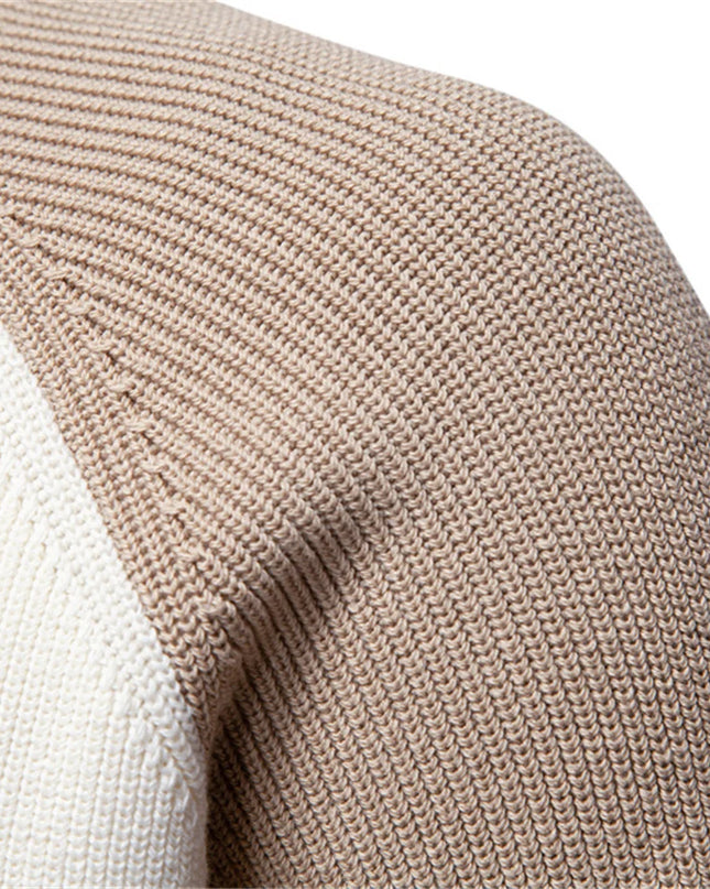 AIOPESON Men's Cotton Mock Neck Pullover - Warm Casual Sweater