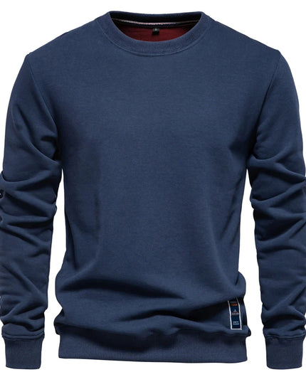 AIOPESON Men’s Crew Neck Cotton-Blend Sweatshirt - Casual Sport Style
