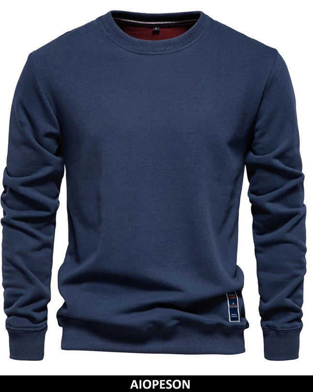 AIOPESON Men’s Crew Neck Cotton-Blend Sweatshirt - Casual Sport Style