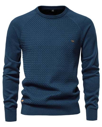 AIOPESON Men's Crew Neck Cotton Pullover Sweater - Casual & Stylish