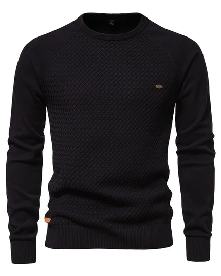 AIOPESON Men's Crew Neck Cotton Pullover Sweater - Casual & Stylish