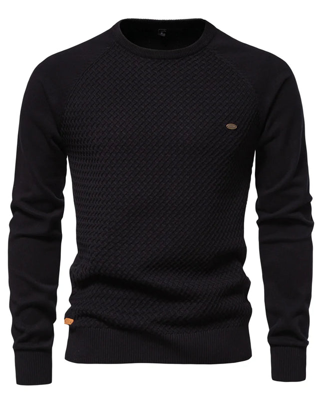 AIOPESON Men's Crew Neck Cotton Pullover Sweater - Casual & Stylish