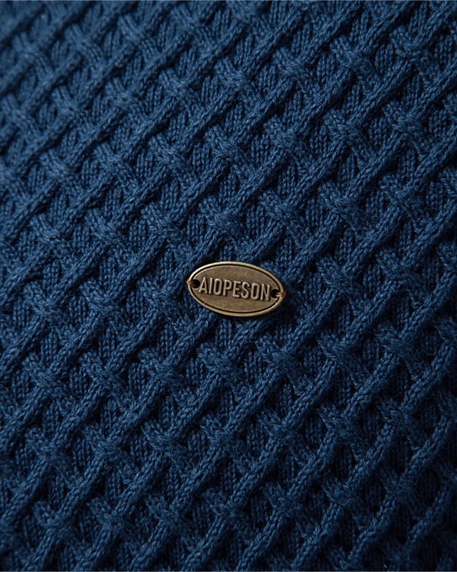 AIOPESON Men's Crew Neck Cotton Pullover Sweater - Casual & Stylish