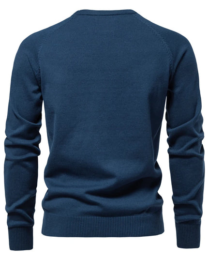 AIOPESON Men's Crew Neck Cotton Pullover Sweater - Casual & Stylish