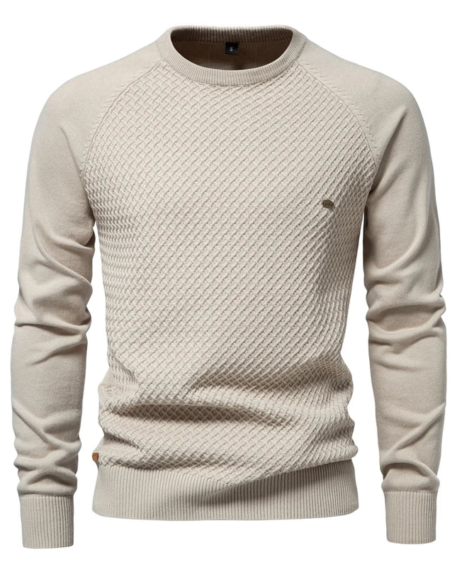 AIOPESON Men's Crew Neck Cotton Pullover Sweater - Casual & Stylish