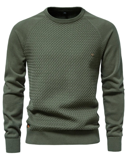 AIOPESON Men's Crew Neck Cotton Pullover Sweater - Casual & Stylish