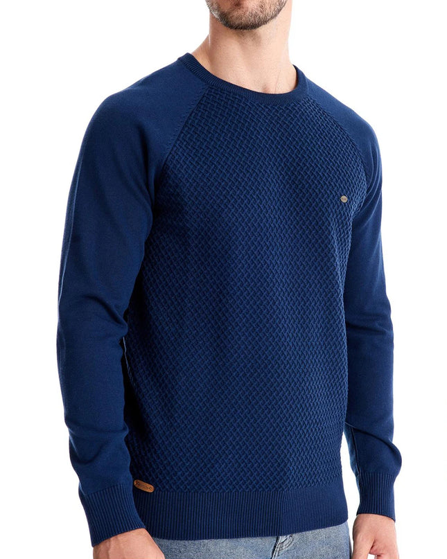 AIOPESON Men's Crew Neck Cotton Pullover Sweater - Casual & Stylish
