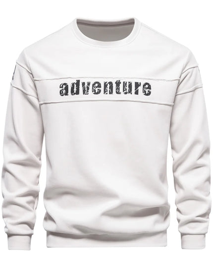 AIOPESON Men's Crew Neck Patchwork Sweatshirt - Trendy Sportwear Top