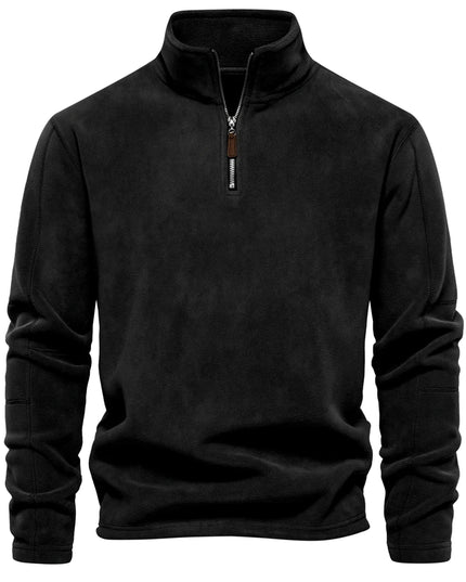 AIOPESON Men's Fleece Jacket - Thicken Warm Zipper Neck Pullover