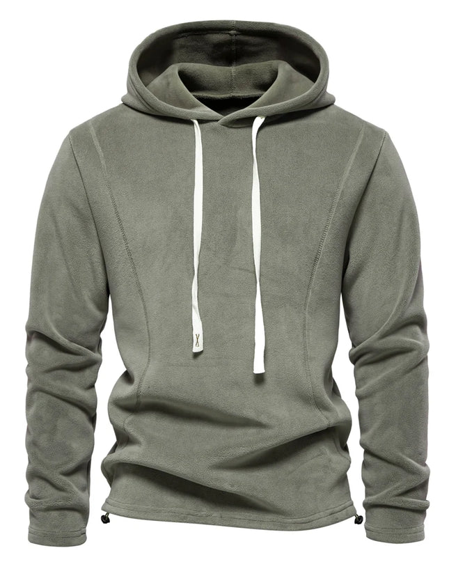 AIOPESON Men's Fleece Jacket - Thicken Warm Zipper Neck Pullover