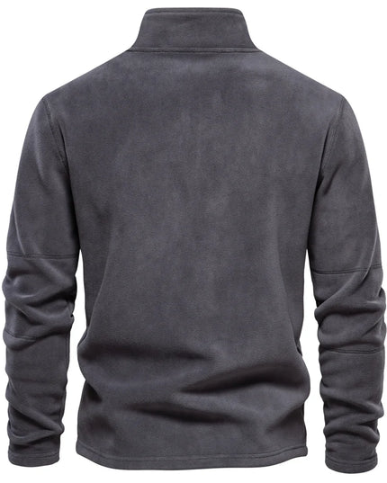 AIOPESON Men's Fleece Jacket - Thicken Warm Zipper Neck Pullover