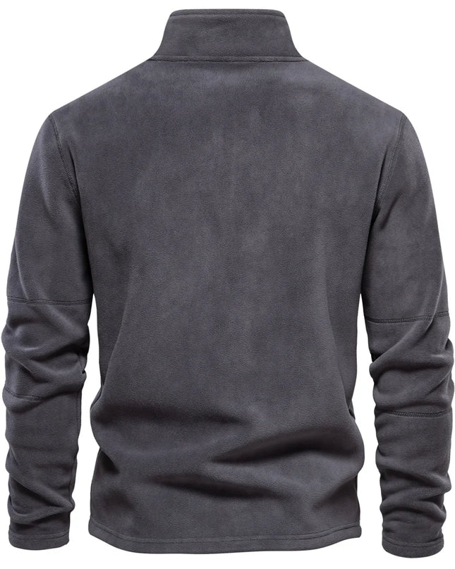 AIOPESON Men's Fleece Jacket - Thicken Warm Zipper Neck Pullover