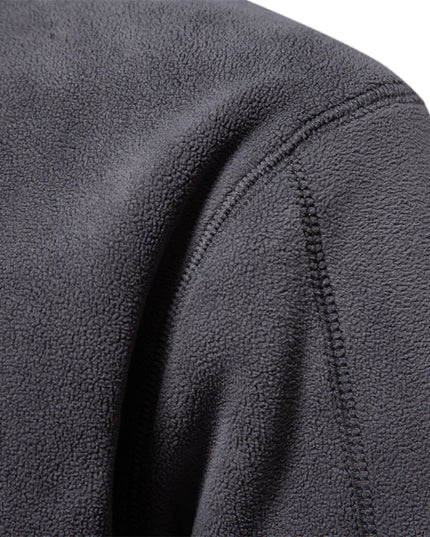 AIOPESON Men's Fleece Jacket - Thicken Warm Zipper Neck Pullover