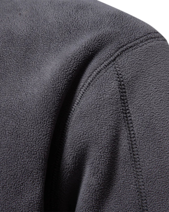 AIOPESON Men's Fleece Jacket - Thicken Warm Zipper Neck Pullover
