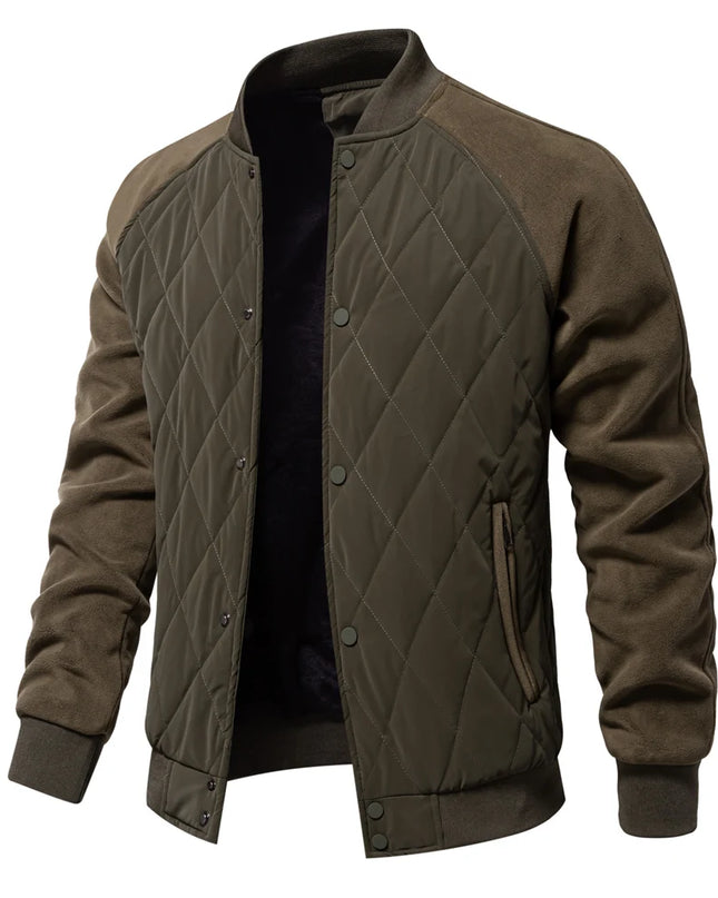 AIOPESON Men's Fleece Lined Baseball Bomber Jacket - Winter Warmth