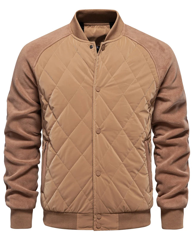 AIOPESON Men's Fleece Lined Baseball Bomber Jacket - Winter Warmth