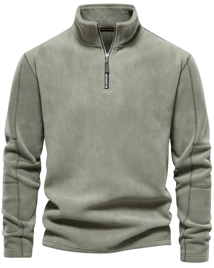 AIOPESON Men's Fleece Quarter-Zip Jacket - Thicken Warm Pullover