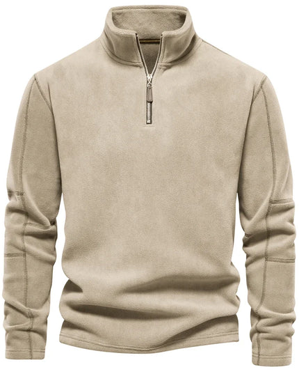 AIOPESON Men's Fleece Quarter-Zip Jacket - Thicken Warm Pullover