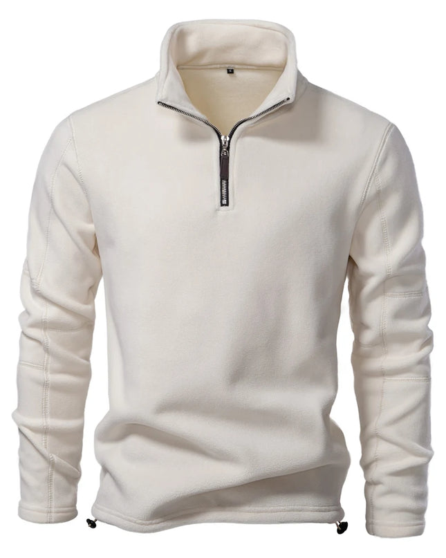 AIOPESON Men's Fleece Quarter-Zip Jacket - Thicken Warm Pullover
