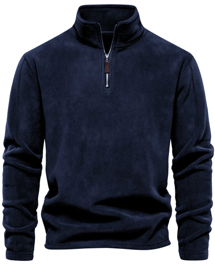 AIOPESON Men's Fleece Quarter-Zip Jacket - Thicken Warm Pullover