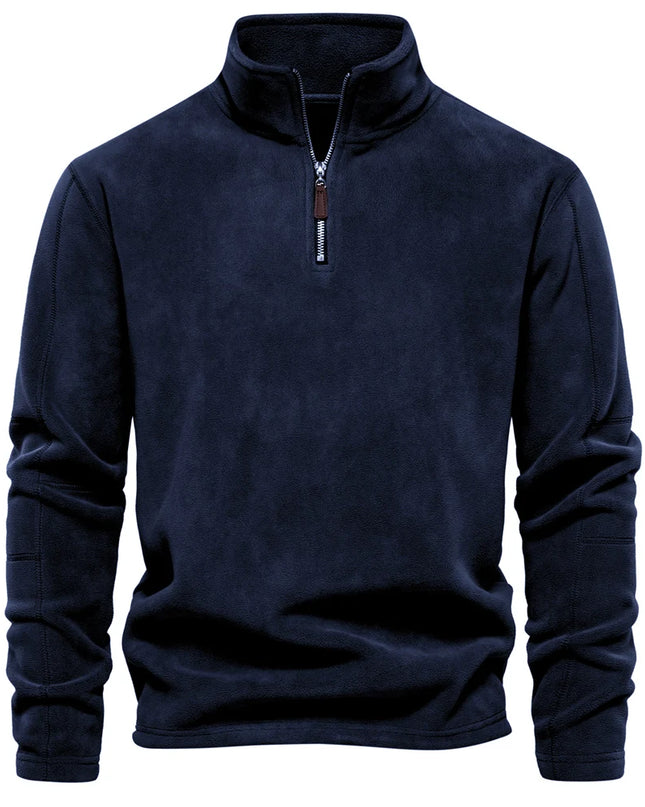 AIOPESON Men's Fleece Quarter-Zip Jacket - Thicken Warm Pullover