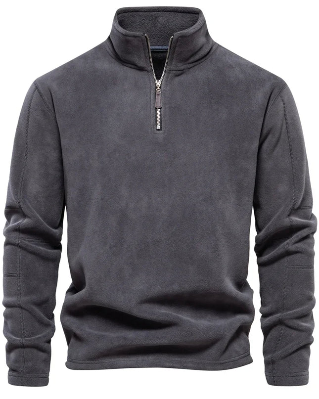 AIOPESON Men's Fleece Quarter-Zip Jacket - Thicken Warm Pullover