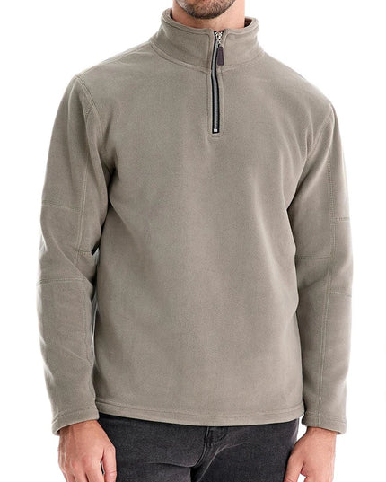 AIOPESON Men's Fleece Quarter-Zip Jacket - Thicken Warm Pullover