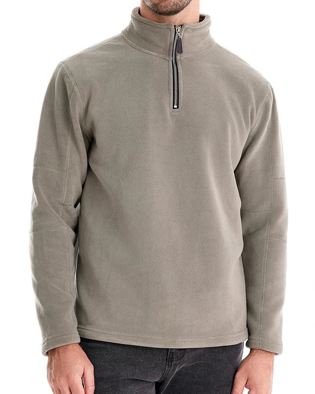 AIOPESON Men's Fleece Quarter-Zip Jacket - Thicken Warm Pullover