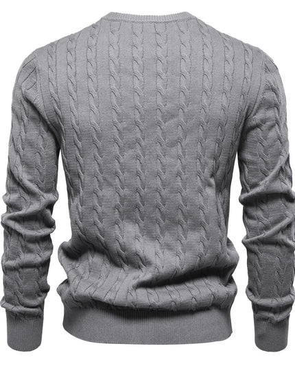 AIOPESON Men's Giraffe Pullover Sweater - Classic Twist Knit Style