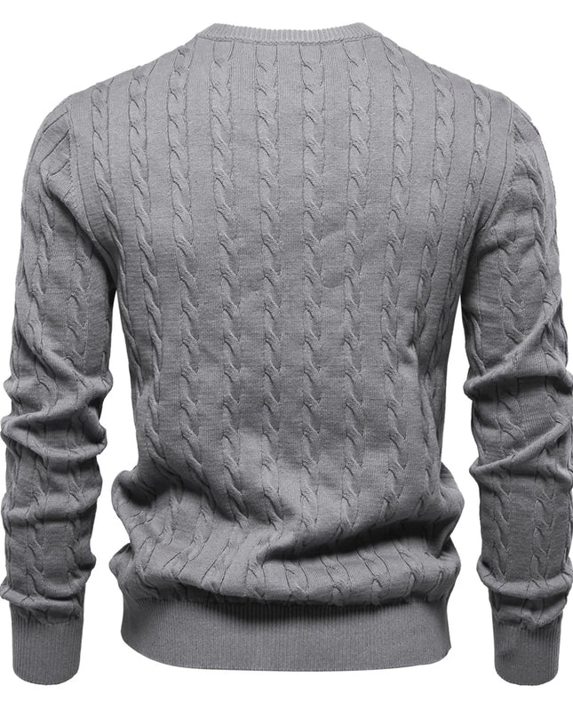 AIOPESON Men's Giraffe Pullover Sweater - Classic Twist Knit Style
