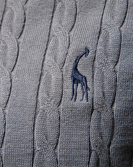 AIOPESON Men's Giraffe Pullover Sweater - Classic Twist Knit Style