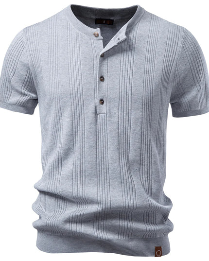 AIOPESON Men's Henley Neck T-Shirt - Soft, Breathable, Casual Summer Top